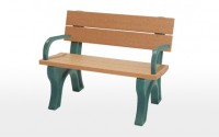 Traditional 4 Foot Backed Bench With Arms