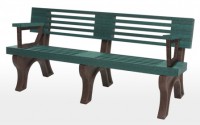 Elite 6 Foot Backed Bench With Arms