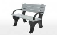 Deluxe 4 Foot Backed Bench With Arms