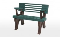 Elite 4 Foot Backed Bench With Arms