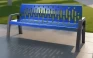 Stream Series 2060 - 6 Foot Blue Steel Bench