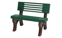 Elite 4 Foot Backed Park Bench | Maintenance Free & Rot Proof Benches