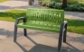 Stream Series 2040 - 4 Foot Green Steel Bench