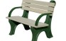 Classic 4-Foot Plastic Park Bench with Backrest and Armrests