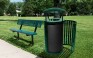 Streetscape Outdoor Canopy Trash Receptacle with Door