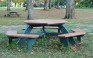 Open Hexagon Picnic Table