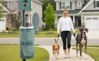 Universal Pet Waste Dispenser with Trash Can