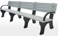 Deluxe 8 Foot Backed Bench With Arms