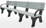 Deluxe 8 Foot Backed Bench With Arms