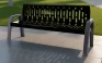Stream Series 2060 - 6 Foot Black Steel Bench