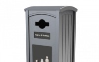 Excel Dome Top 35 Gallon Outdoor Waste & Recycling Station