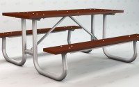 Galvanized Steel Picnic Table