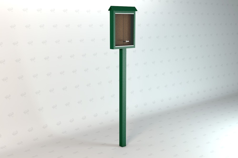 Small Outdoor Message Center Board with Posts Standard