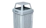 Kaleidoscope Outdoor Trash Receptacle - Hammered Grey