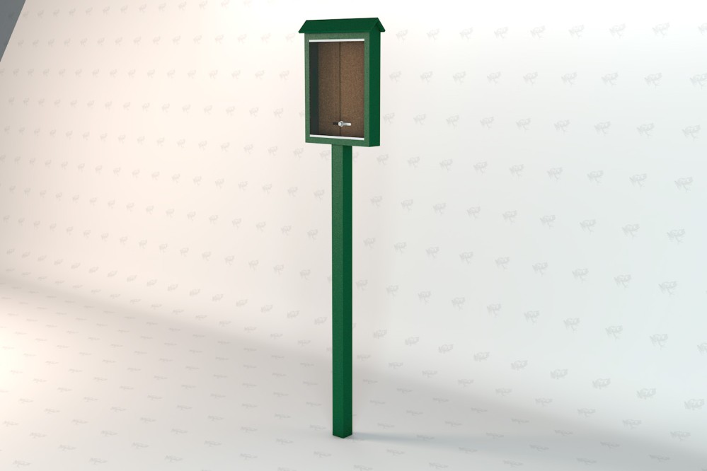 Small Outdoor Message Center Board with Posts Standard