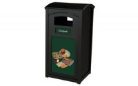 Excel Dome Top 50 Gallon Outdoor Waste & Recycling Station