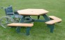 Open Hexagon Universal Access Picnic Table