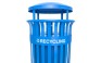 Streetscape Classic Outdoor Recycling Receptacle With Rain Hood
