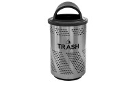 Arena 51 Stainless Steel Outdoor Trash Receptacle
