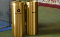 RecyclePro 15 Gallon Double Stream | Modular Aluminum Receptacle