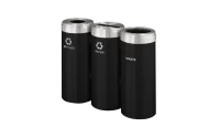 RecyclePro 15 Gallon Triple Stream | Modular Aluminum Receptacle