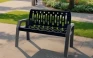 Stream Series 2040 - 4 Foot Black Steel Bench
