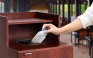 Wood Laminate Tray Top Recycling Receptacle