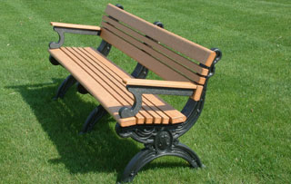 6 Foot - Backed Park Benches With Arms