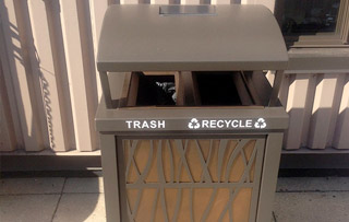 Recycling Stations for Building Entrances Double Stream Recycling Bins & Containers