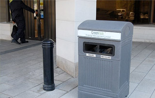 Recycling Stations for Bus Stops & Shelters Double Stream Recycling Bins & Containers