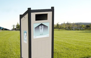 Recycling Stations for Bus Stops & Shelters Single Stream Receptacles