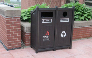 Recycling Bins for City Streets Double Stream Recycling Bins & Containers