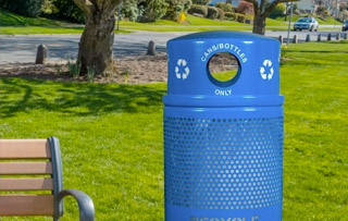 Recycling Bins for City Streets Single Stream Receptacles