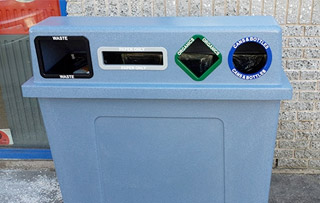Recycling Bins for Parking Garages Quad Stream Recycling Bins & Containers