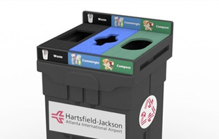 Recycling Bins for Parking Garages Triple Stream Recycling Bins & Containers