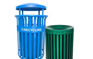 Streetscape Outdoor Trash & Recycling Receptacles