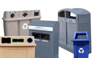 Plastic Outdoor Recycling Bins