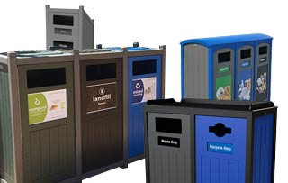 Recycled Plastic Lumber Recycling Stations
