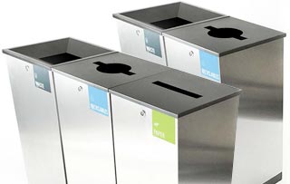 Edge Stainless Steel Receptacles