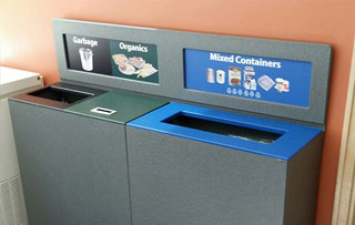 Recycling Bins for Small Spaces Triple Stream Recycling Bins & Containers