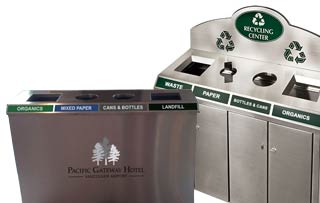 4 Compartment Recycling Bins