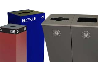 Cube & Square Recycle Bins