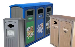 Dome Top Waste & Recycle Bins