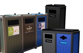 Excel Flat Front Loading Recycling Stations