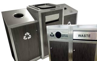 Stainless Steel Tray Top Recycling Stations
