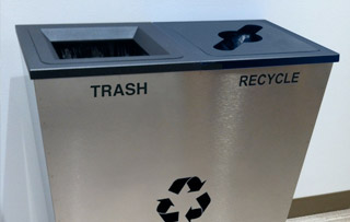 Recycling Bins for Boardrooms & Conference Rooms Double Stream Recycling Bins & Containers