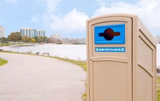 Recycling Stations for Building Entrances Single Stream Recycling Bins & Containers