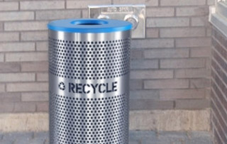 Recycling Bins for Parking Garages Single Stream Receptacles