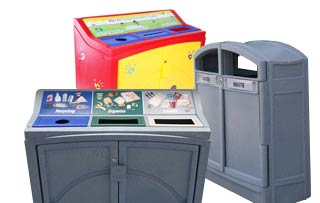 Plastic Front Emptying Recycling Stations