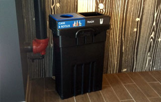 Recycling Bins & Containers for Atriums and Lobbies Double Stream Recycling Bins & Containers